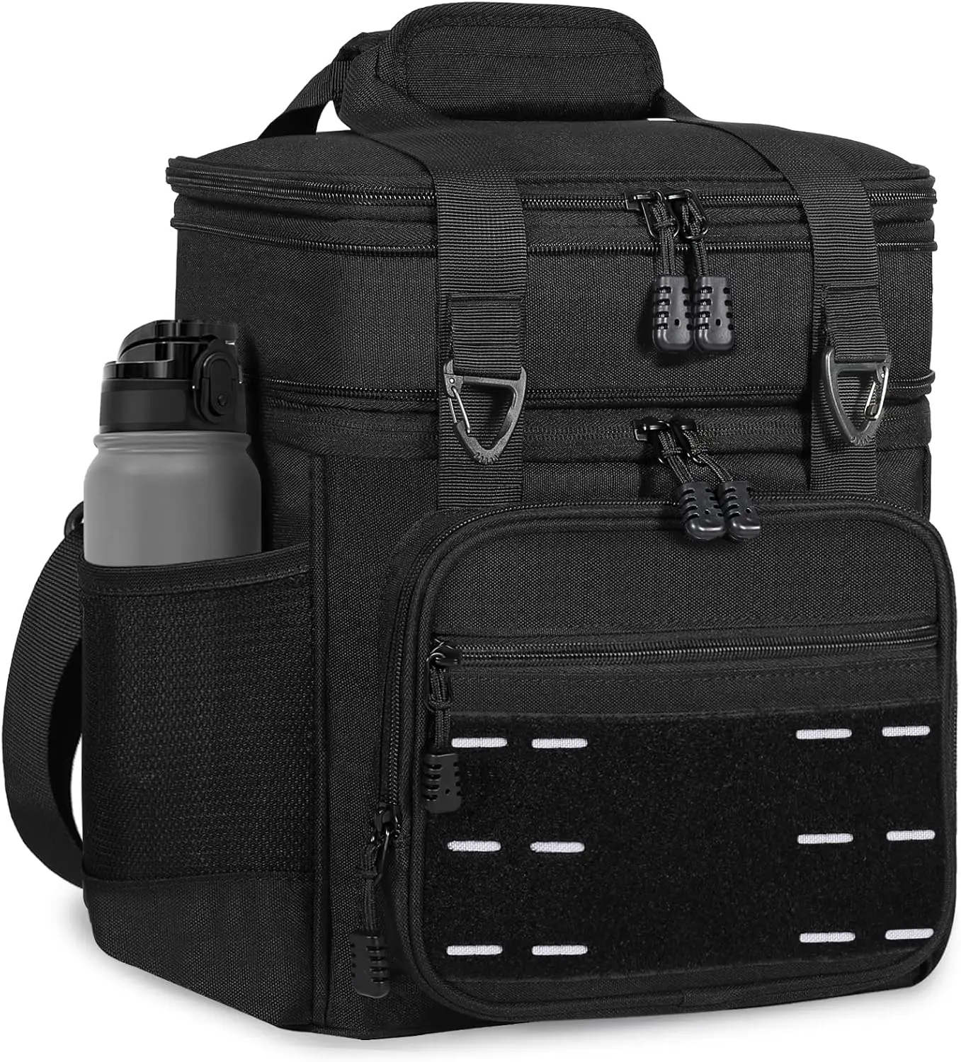 

Insulated Tactical Lunch Box Cooler Bag for Men - Large 25L Outdoor Work Travel Black
