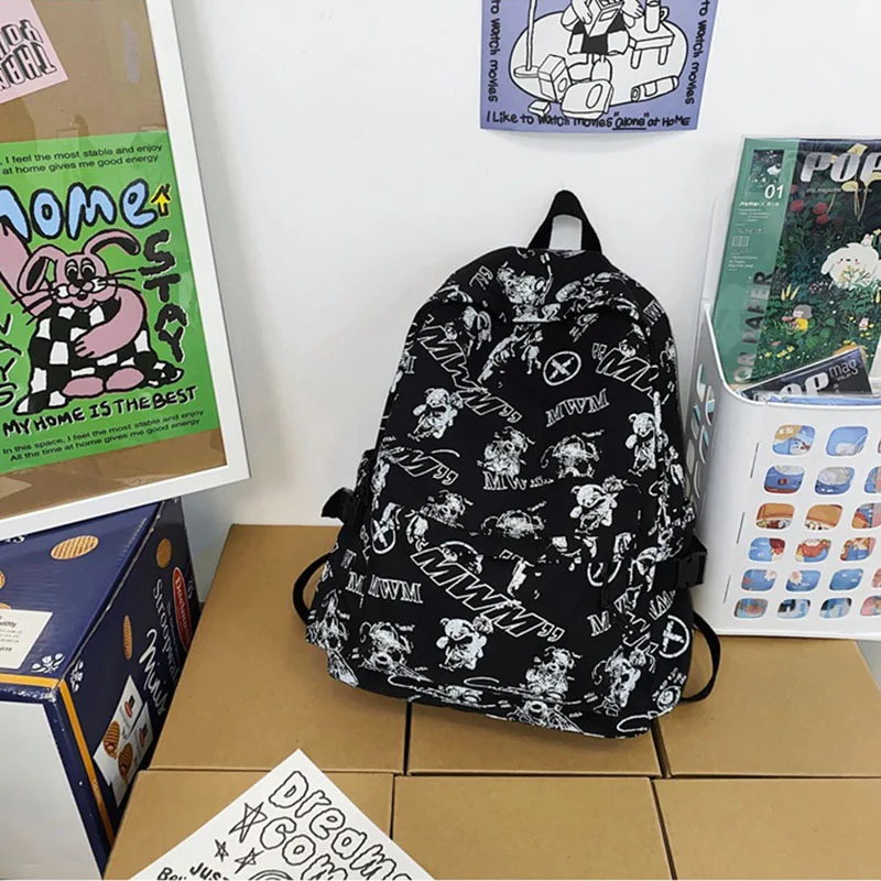 

Printing Pattern Backpack Women's Bag 2022 Trend Outdoor Travel School Bags for Student Large Capcity Woman and Men Backbags