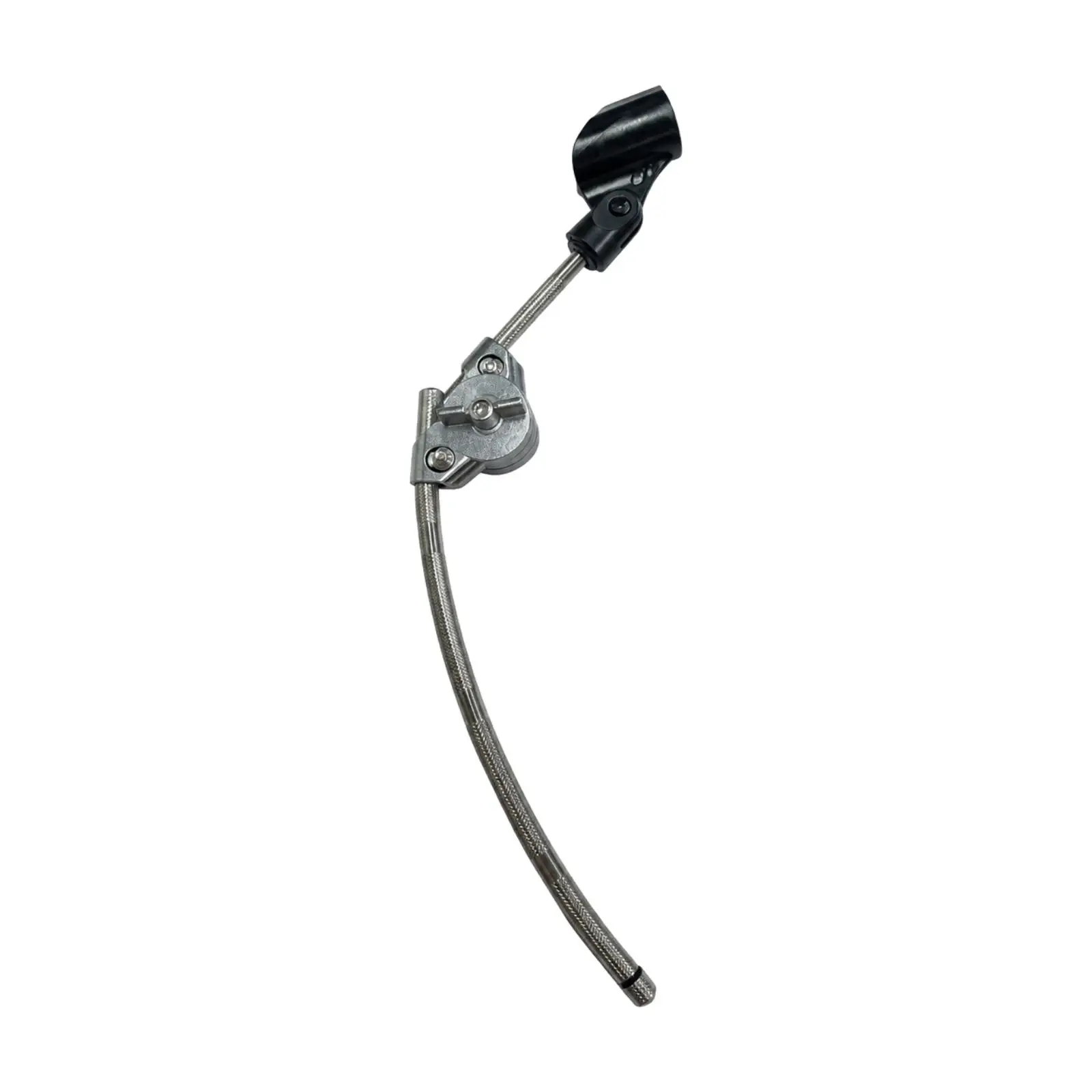 Drum Microphone Support Arm with Zinc Alloy Construction and Adjustable Clamp for Stable Low Profile Mic Setup