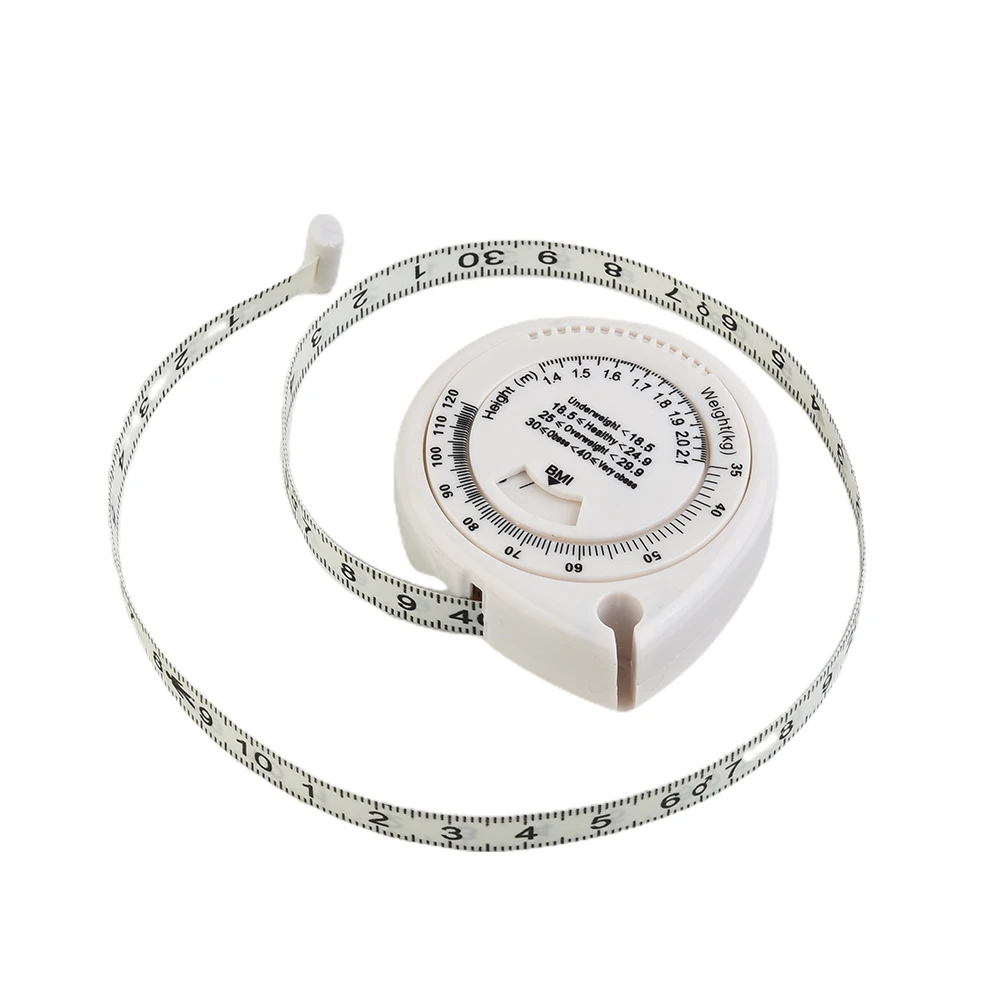 Body Mass Index Tape Measure 150cm Retractable with BMI Calculator Tool for Measuring Waist Chest Thigh and Hip