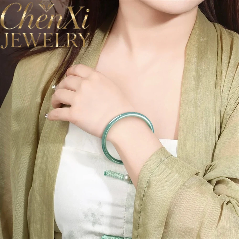 

Натуральный нефритовый браслет класса А, цвета голубой воды, с эффектом льда, маленькие круглые бусины, ручная работа, изысканные ювелирные украшения, модный простой подарок, изысканный.