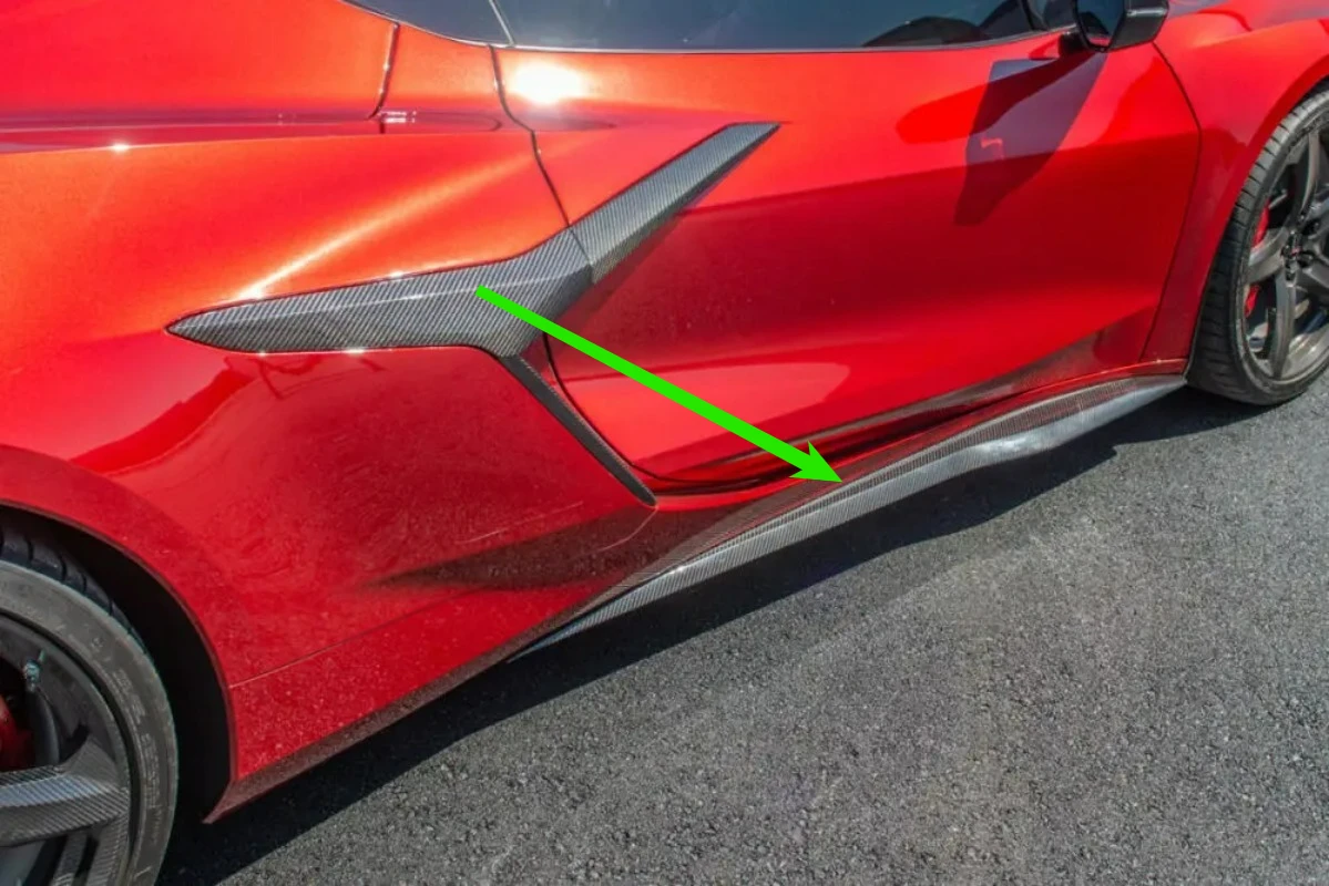 

Sleek-Contoured FORCorvette C8 Z06 Side Skirts True Carbon Fiber 2024