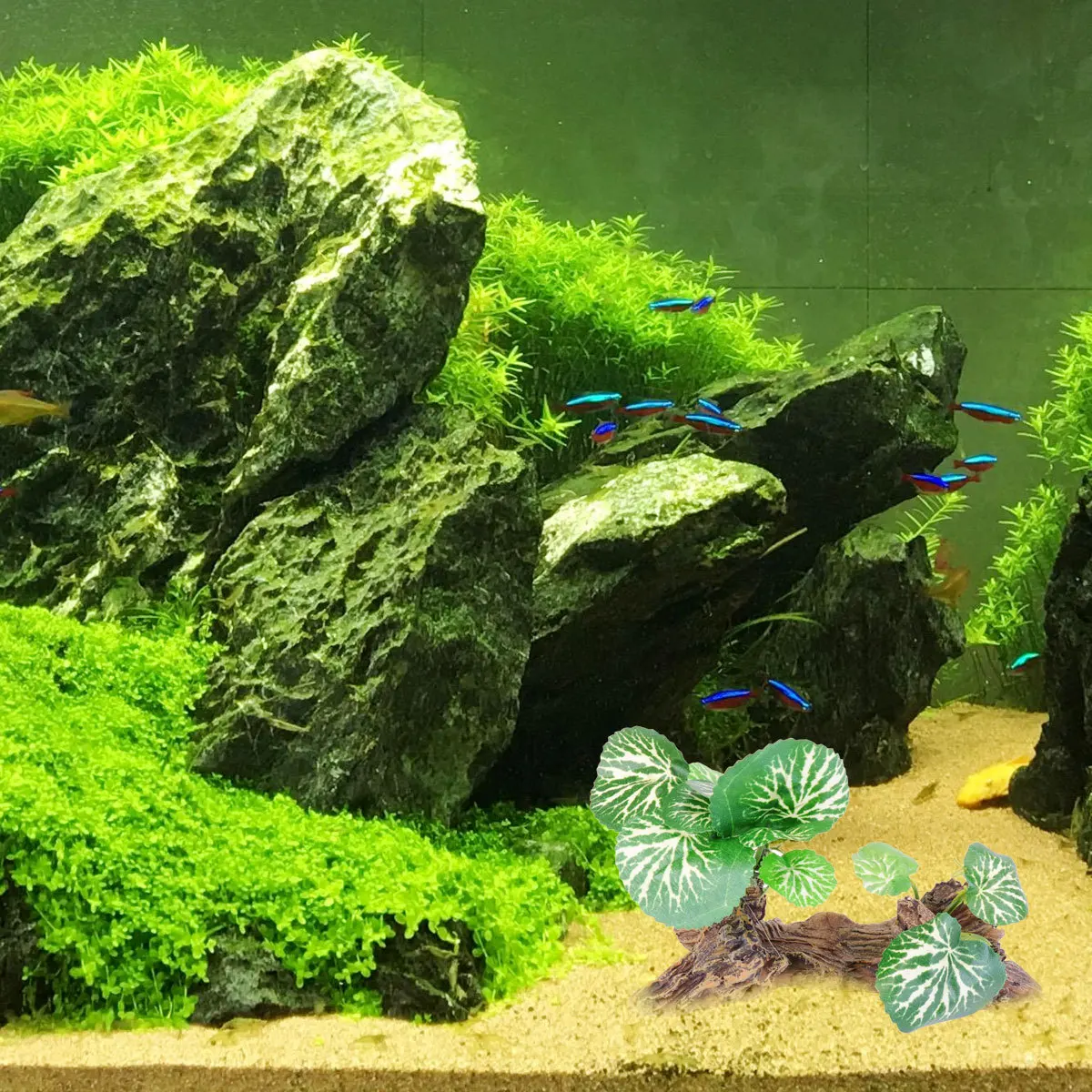 

Resin Wood Grass Aquarium Ornament Fish Tank Landscape Decoration Desktop Props Aquarium Dead-Wood Resin Ornament