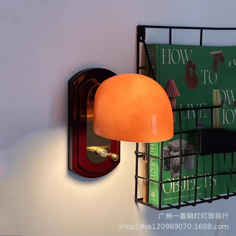 

Bedroom bedside wall lamp American retro home bathroom balcony entrance wall lamp