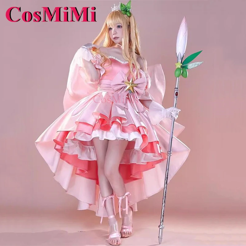 CosMiMi Hanazono Karin تأثيري أنيمي Kamichama Karin زي رائع الحلو الوردي فستان رسمي كرنفال حفلة لعب الأدوار الملابس