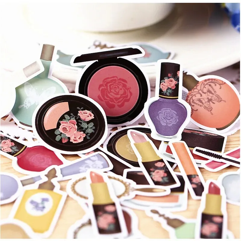 38pcs Creative Kawaii Self-made Retro Beauty / Women Cosmetic Beautiful /Decorative Sticker /DIY Craft Photo Albu