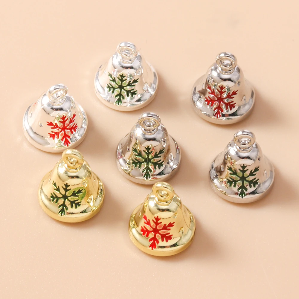 Leslie 5-teiliges Modisches Weihnachts-Charms-Set, Niedliche Weihnachtsglocken-Anhänger für Ohrringe und Halsketten-Herstellung – Detail 2