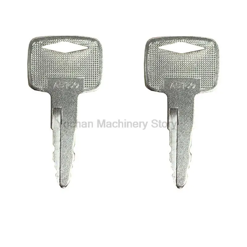 2 Pcs A5160 Ignition Key For Mitsubishi Caterpillar F G Series Forklift 91A07-01910 Lift Truck