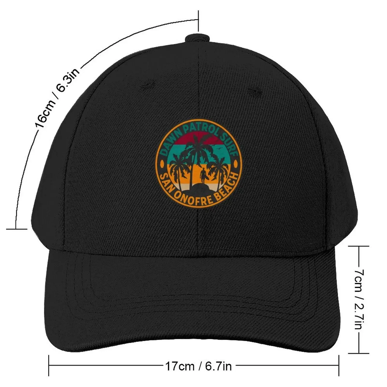 Dawn patrol surf San Onofre beach California Baseball Cap Luxury Man Hat fishing hat For Women 2025 Men's