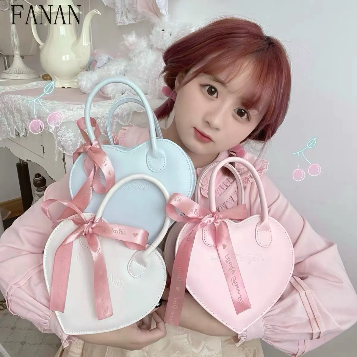 

Сумка-кроссбоди в стиле Лолита: Оригинальная, милая, повседневная, нежная, с бантом, кавайная, женская, 2026, новая мода