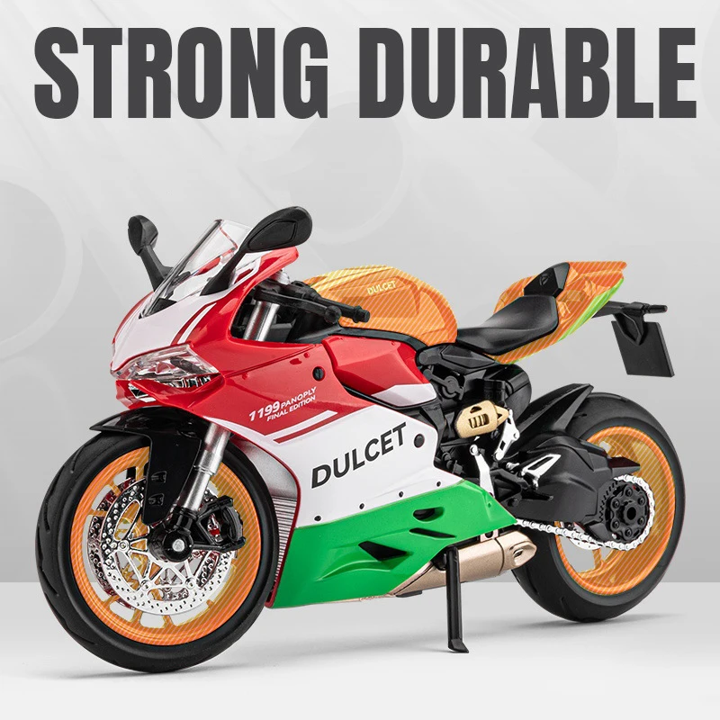 1:12 ducati 1199 Motorräder Simulation Legierung Motorrad Modell Stoßdämpfer Ton und Licht Sammlung Spielzeug Auto Kind Geschenk