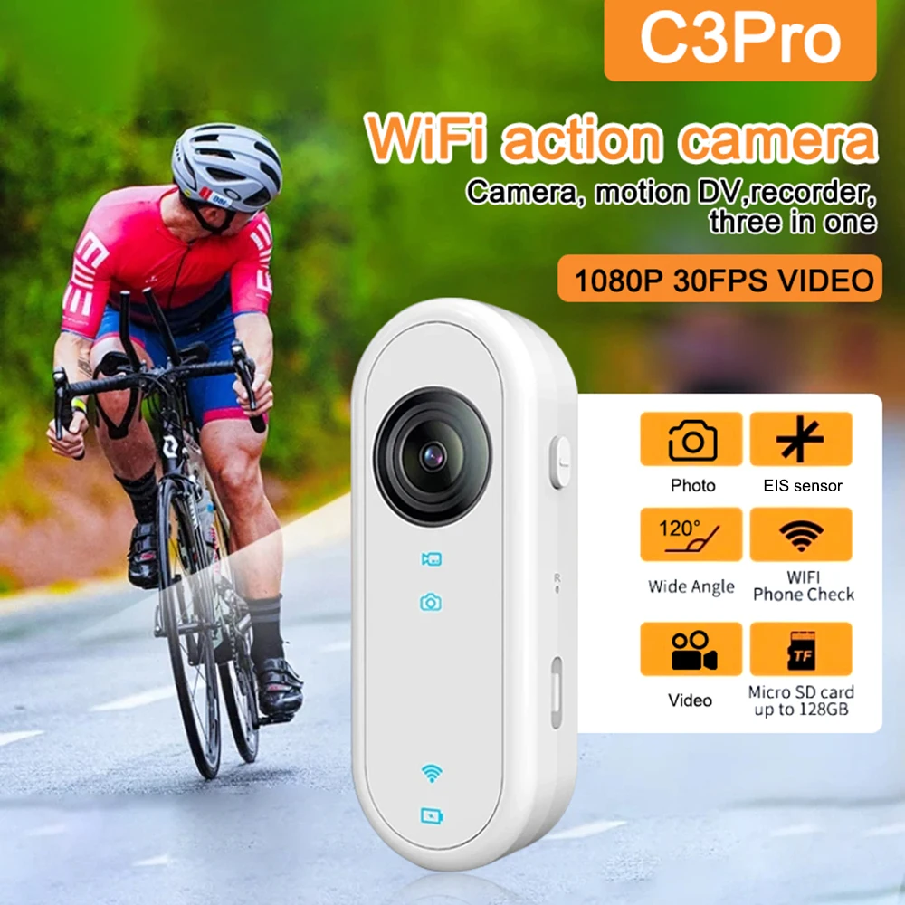 

Action Camera Full HD 1080P 2.4G WiFi Mini Camera Anti-Shake Sport DV DVR Camcorder Video Recorder EIS Bicycle Helmet Motorcycle