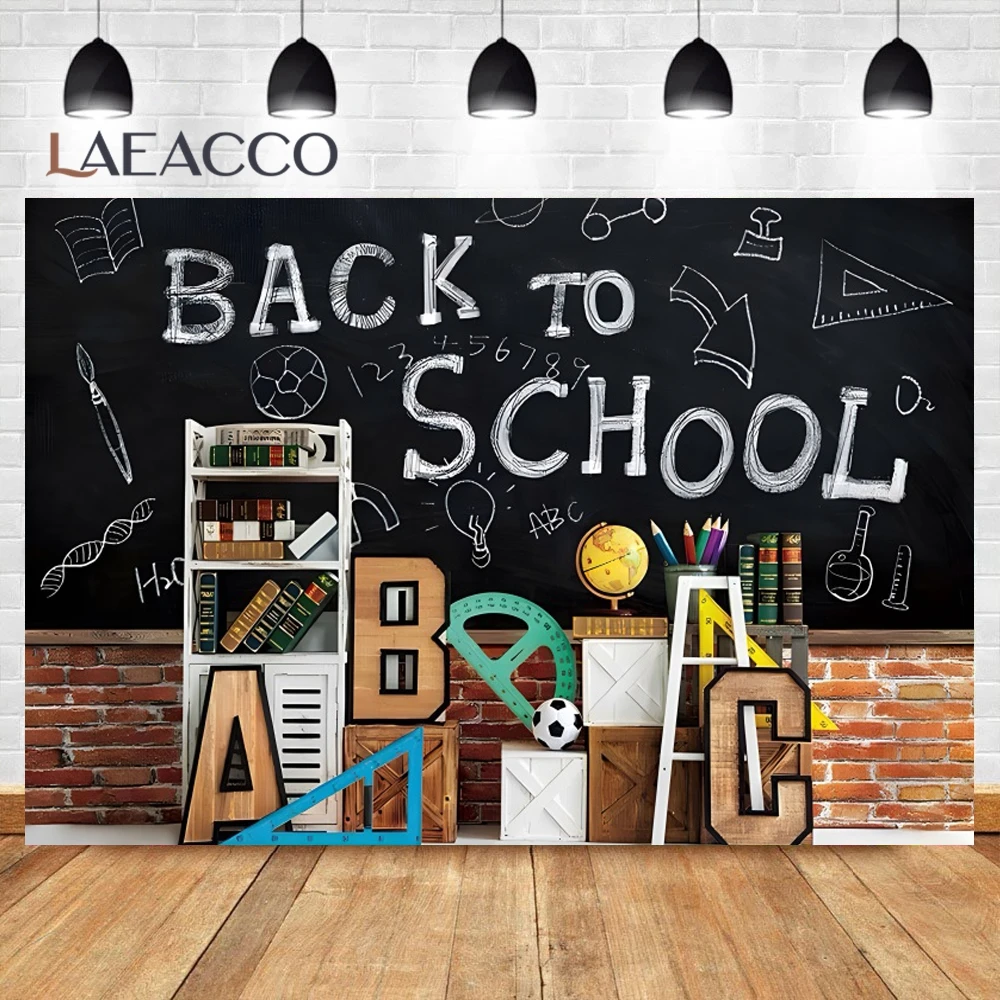 Back To School Backdrop Black Blackboard Pencil Graduation Children Baby Photography Background For Photo Studio Photocall