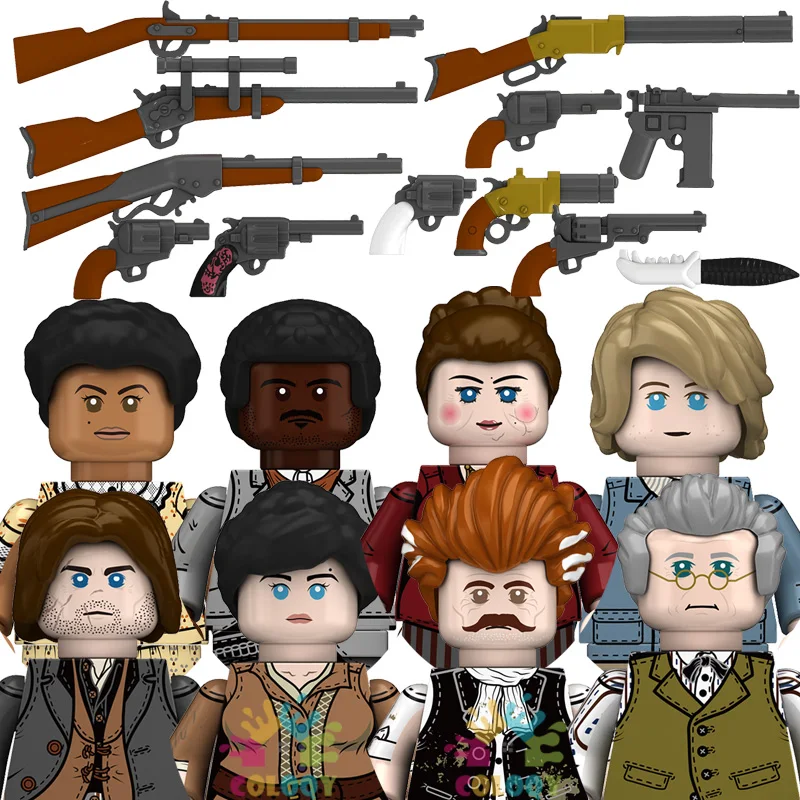 

New Kids Toys Cowboy Series Building Blocks Eivor Catburglar Shepherd Writer Mini Action Figures Toys For Kids Birthdays Gifts