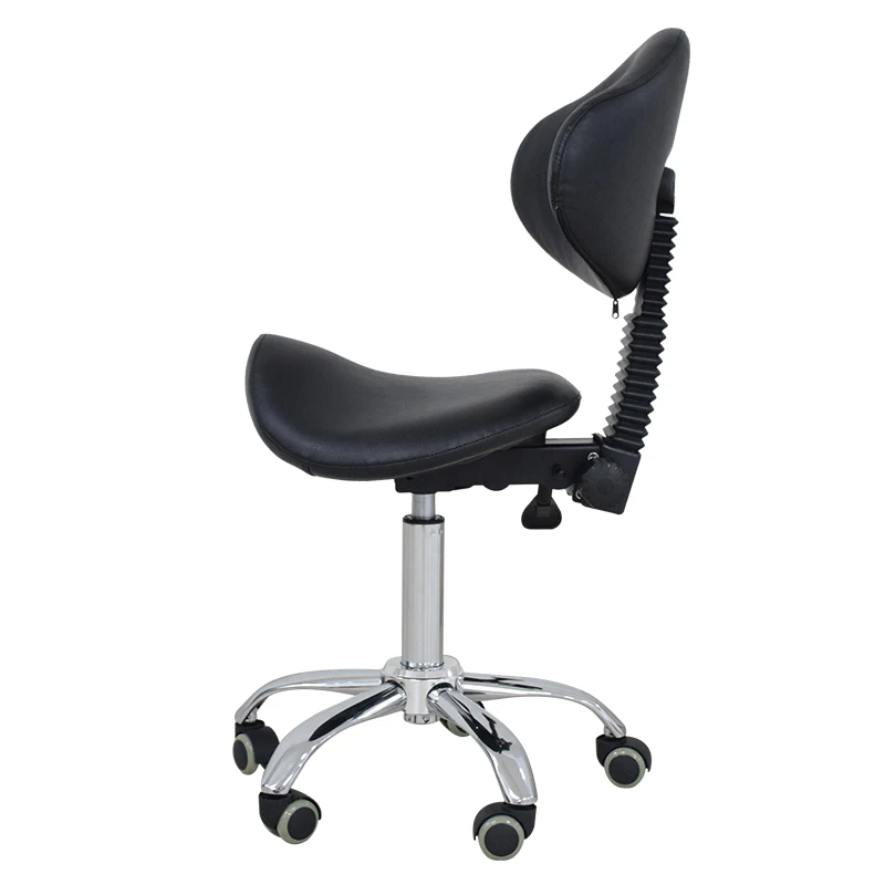 الكلاسيكية قاعدة من الفولاذ المقاوم للصدأ كرسي الأسنان كرسي السرج الجلود كرسي باديكير البراز عالية الحاملة مناسبة للعيادات