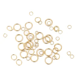 100pcs/Lot Stainless Steel PVD Gold Jump Rings 4mm 5mm 6mm 7mm 8mm 9mm Non Tarnish for Jewelry Making Findings