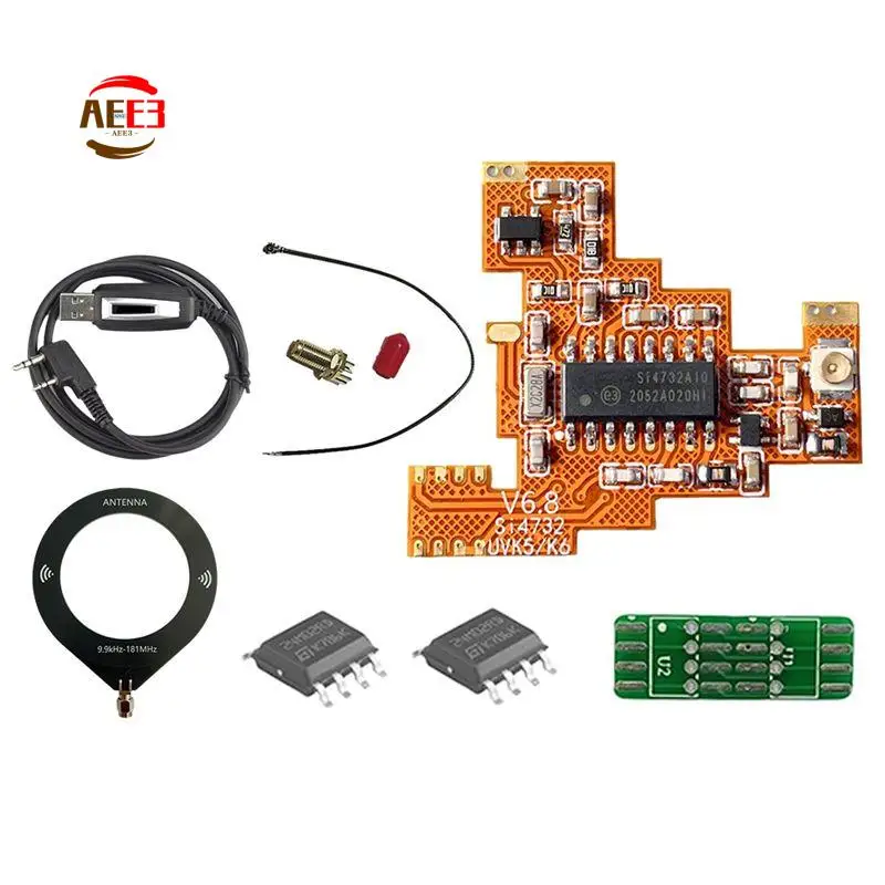 AEE3-SI4732 V6.8 FPC Module+Loop Antenna+2X2M Chip For Quansheng UVK6 K5  Shortwave Full Band/Single Sideband Reception