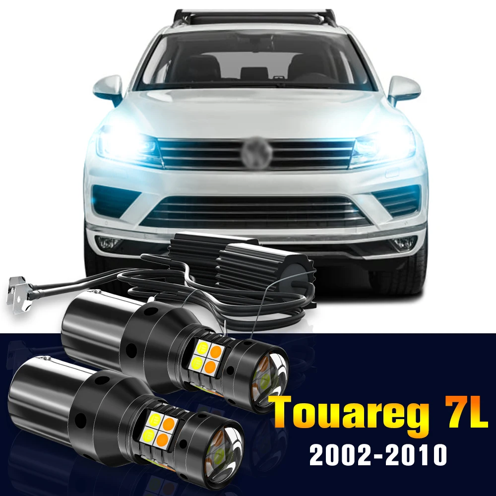 

2pcs LED Dual Mode Turn Signal+Daytime Running Light DRL Lamp For VW Touareg 7L 2002-2010 2005 2006 2007 2008 2009 Accessories