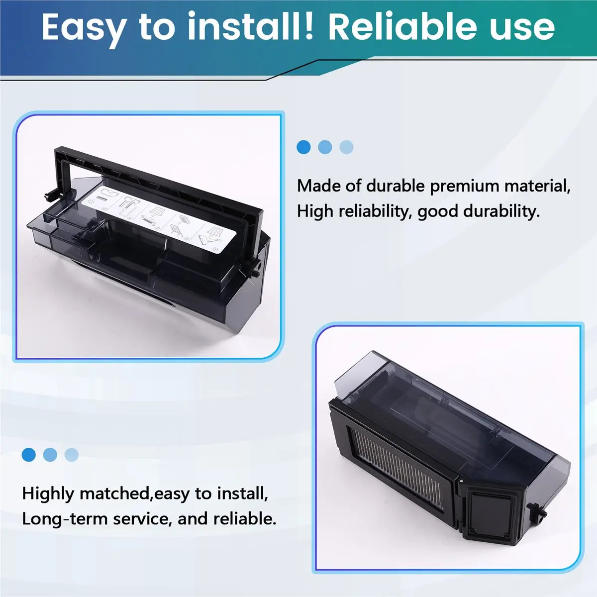 AT59 Vacuum Dust Box for Ecovacs Deebot X5 / X5pro Omni / X5pro Plus / X5pro Ultra Replacement Parts Vacuum Dustbin Dust Box