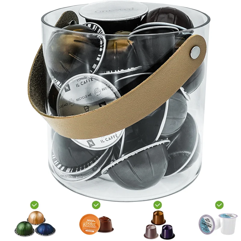 

Coffee Pod Holder Large Capacity VertuoLine Capsules Holder Clear Espresso Pod Organizer for Keurig KCup and OriginalLine Pod