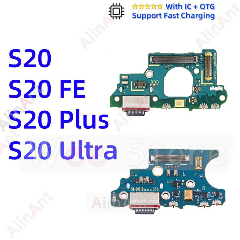 USB Charger Board Dock Connector Charging Port Flex Cable For Samsung Galaxy S20 Ultra Plus FE G986B G986N G986U G988B G988U