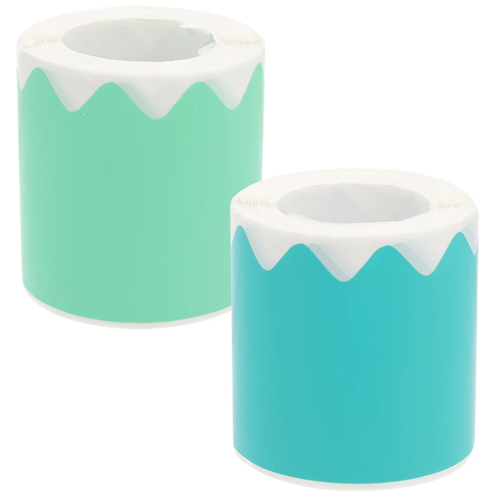 2 Rolls Self-adhesive Border Sticker Bulletin Board Decorations Sector Stickers