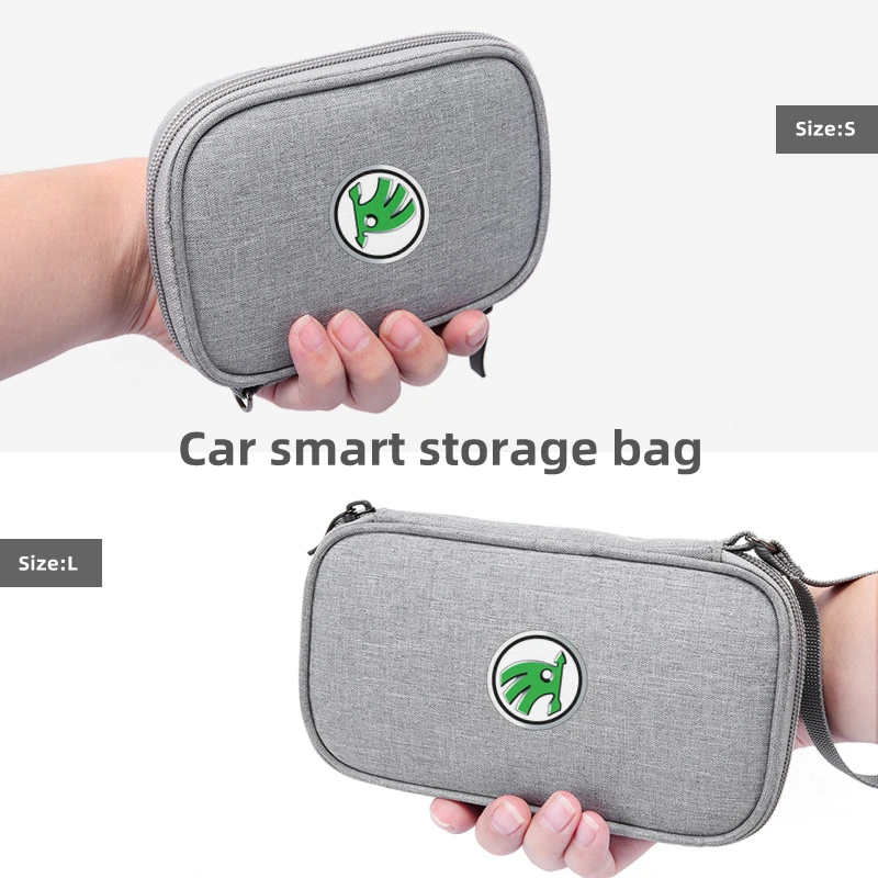 NEW Car Portable Waterproof Double Layers Storage Bags For Skoda Octavia Superb Fabia Kamiq Karoq Kodiaq Scala Yeti Slavia Visio