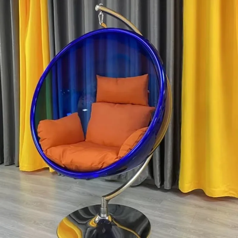 

Hemisphere Hanging Acrylic Outdoor Swing Transparent Bubble Hanging Chair Hanging Basket Garden Chairs Lazy Balcony Cradle Chair