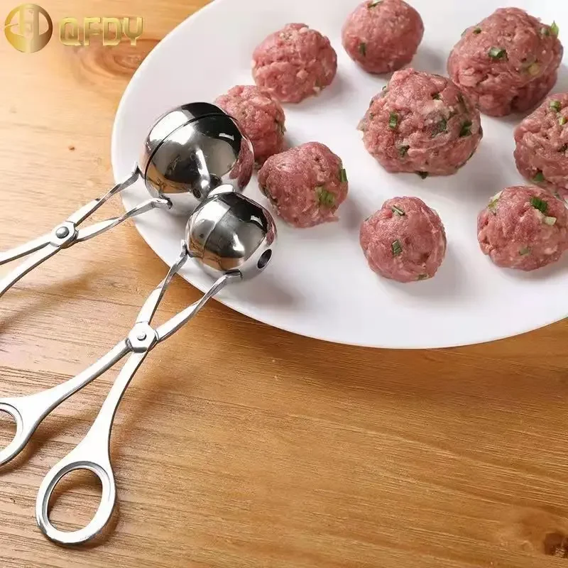Stainless Steel Meatball Clips Non Stick Stuffed Meat Balls Fish Ball Rice Ball Making Mold Meatballs Maker Tool Kitchen Gadgets