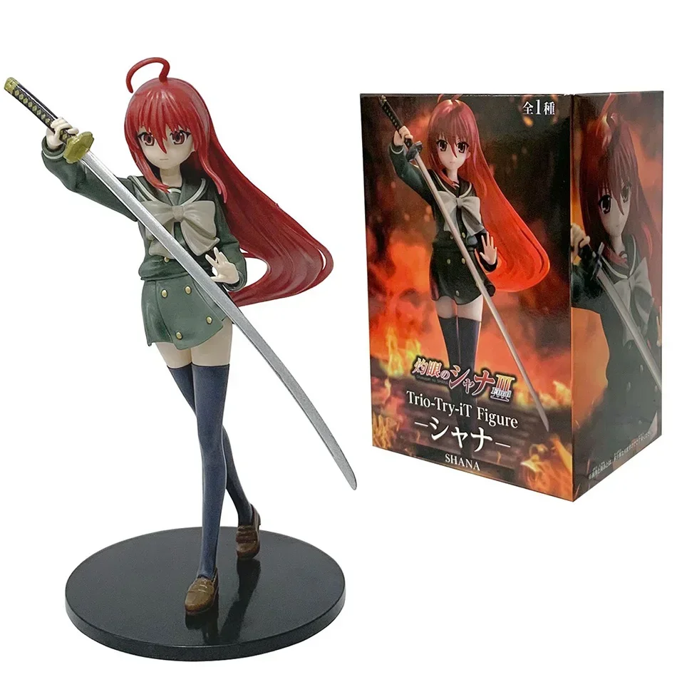 애니메이션 조각 Shakugan Shana Shana 그림 Pvc 모델 동상 19CM 컬렉션 데스크탑 장식품 장난감 어린이 깜짝 선물