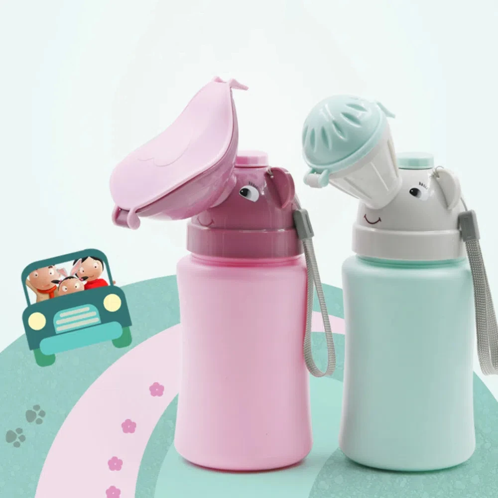 Lightweight Portable Baby Hygiene Toilet Blue Pink Emergency Toilet Anti-leakage Potty Bottle Boys