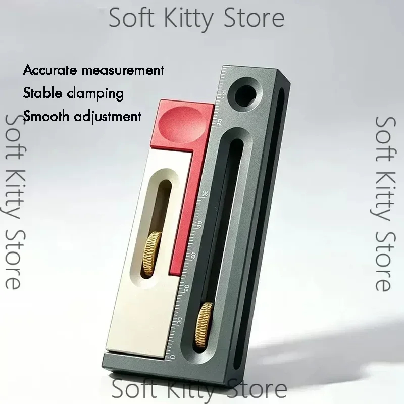 Woodworking Table Saw Groove Adjuster Mortise Tenon Tools Measuring Blocks Seam Adjustment Controller for Block Making