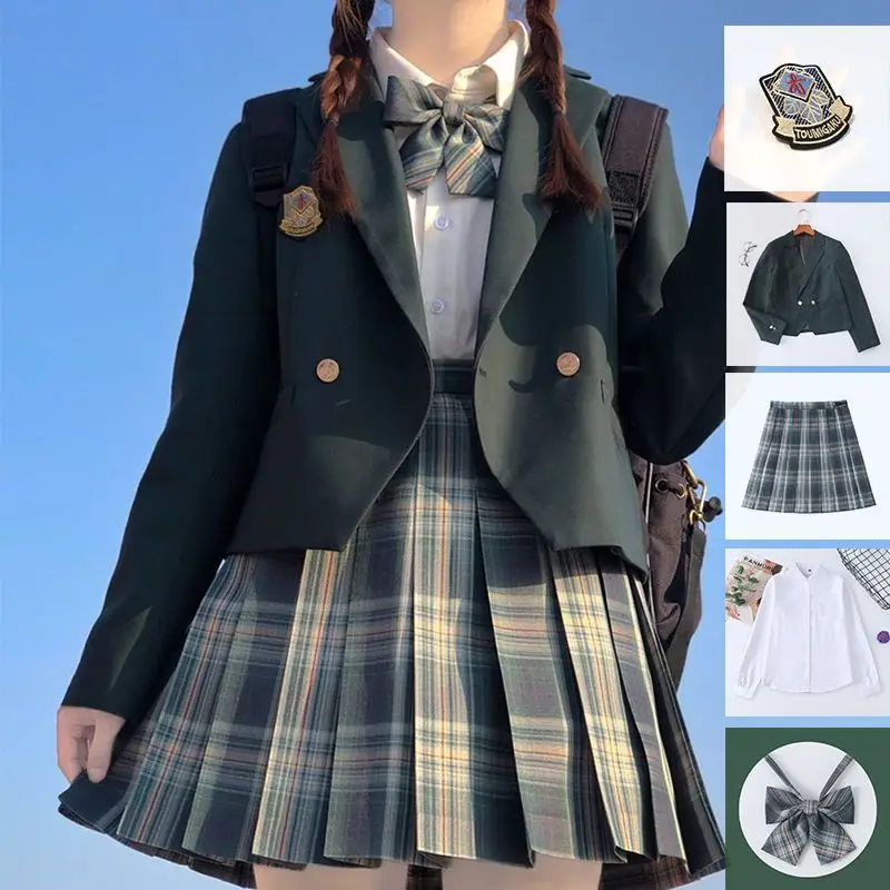 Uniformes JK japonais pour élèves, blazer rouge/rose/noir, veste de lycée, uniformes scolaires d'automne