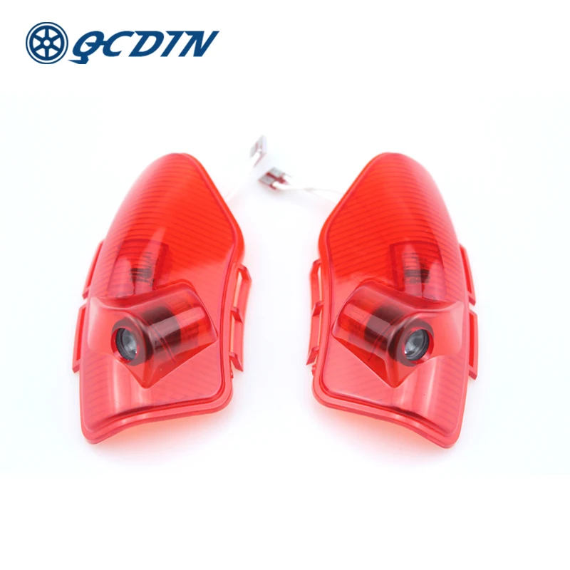 QCDIN 2pcs LED Door Logo Light Laser Shadow Projector Light Car Door Welcome Lights For KIA OPTIMA K5 Easy Installation