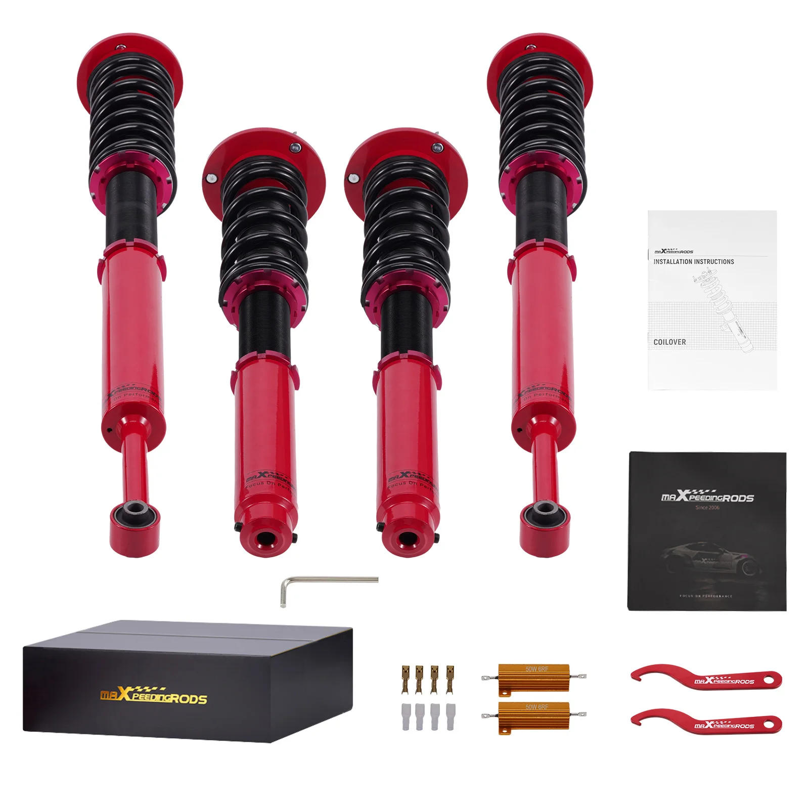 Shock Absorber Coilover Spring & Shock Assembly Coil  for Benz S-Class W220 2000-2006 24 Levels Damper Adjustable