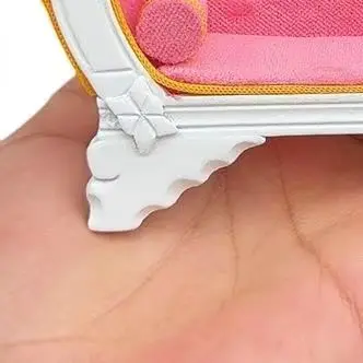 

1Pcs 1:12 Scale Dollhouses Mini Pink Double Sofa Model Living Room Scene Miniature Toy Accessory DIY Decoration
