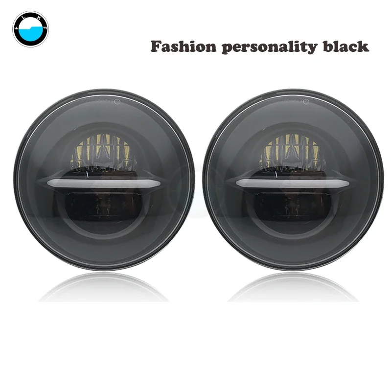 

2 PCS For Jeep Wrangler Led Headlight 7inch Round High Low Beam Yellow Turn Signal For Lada 4x4 urban Niva suzuki samurai