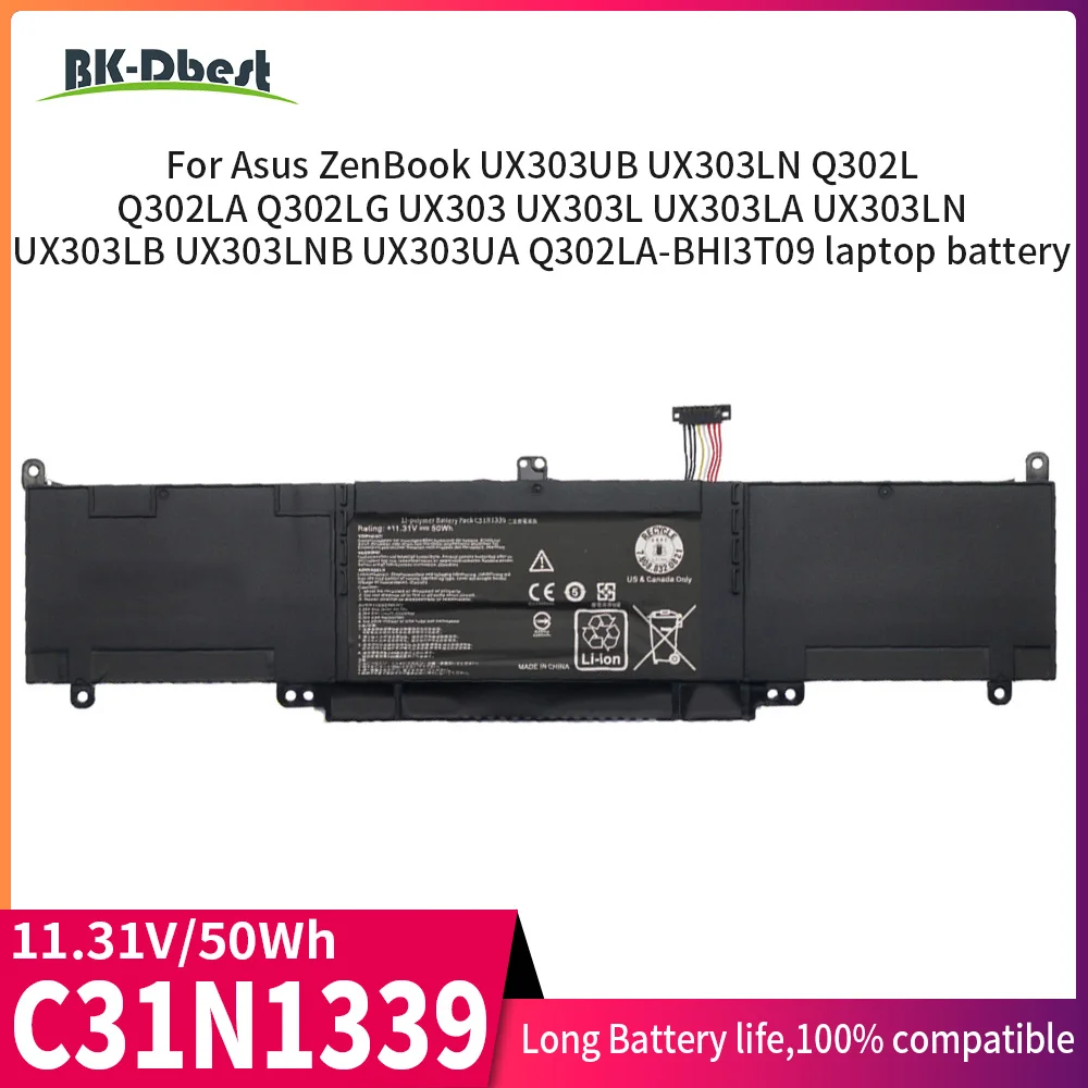 

BK-Dbest Brand New Wholesale C31N1339 0B200-00930000 3ICP7/55/90 Laptop Battery for Asus ZenBook UX303UB UX303LN Q302L