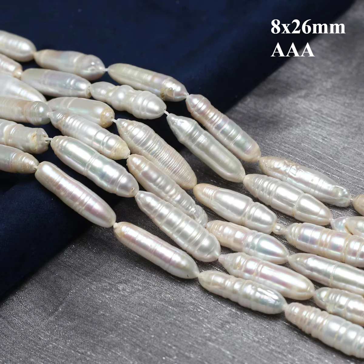 8x26mm AAA Natural Freshwater Baroque Freshwater Pearl New Year Gift Women Jewelry Make DIY Necklace Bracelet Earring Accessory