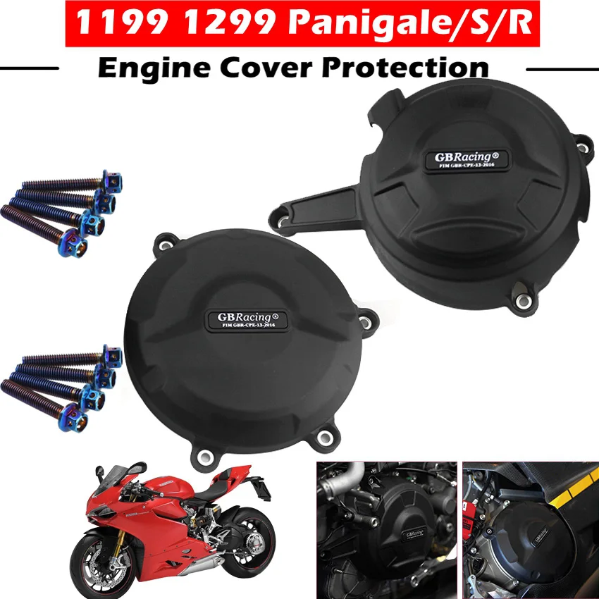 

Motorcycles Engine cover Protection case for case GB Racing For DUCATI 1199 1299 1299 Panigale/S/R Engine Protectors