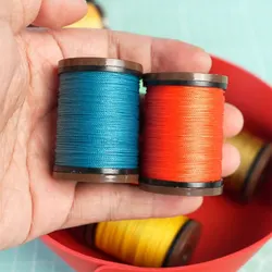 0.8mm Round Waxed Thread for Leather Sewing Wax String Polyester Cord Leathercraft Stitching Bookbindin 44 Colors 36M 40 Yard