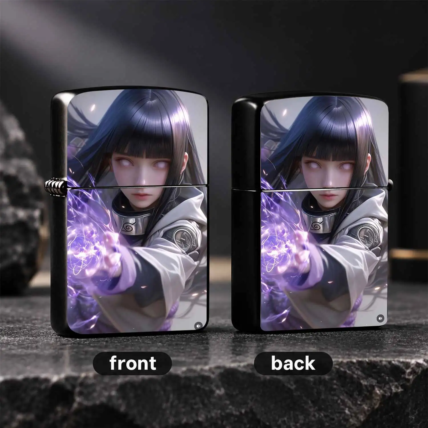Anime Hidden Hyuga Hinata Themed Portable Decor, Exquisite Purple Soft Fist Special Effect Ornament, Stylish Creative Daily Carry Accessory, Ideal Unique Gift For Anime Fans For All Scenarios Interesting And Humorous Lighters