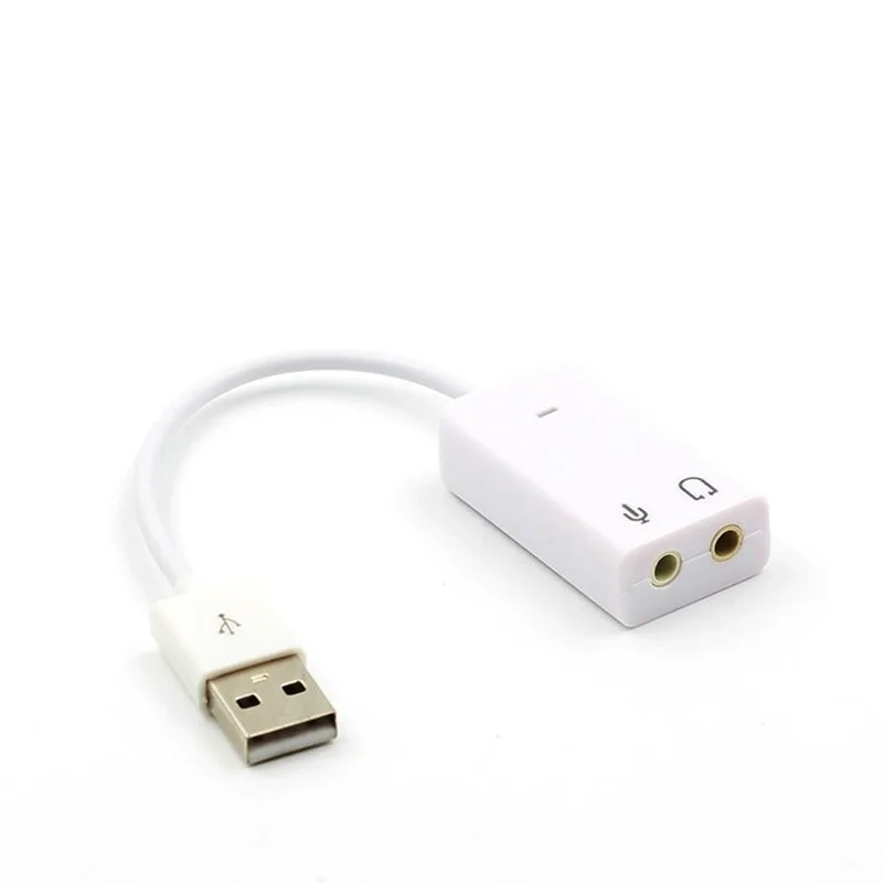 7.1 External USB Sound Card Jack 3.5mm USB Audio Adapter Earphone Micphone Sound Card for Macbook Computer Laptop PC