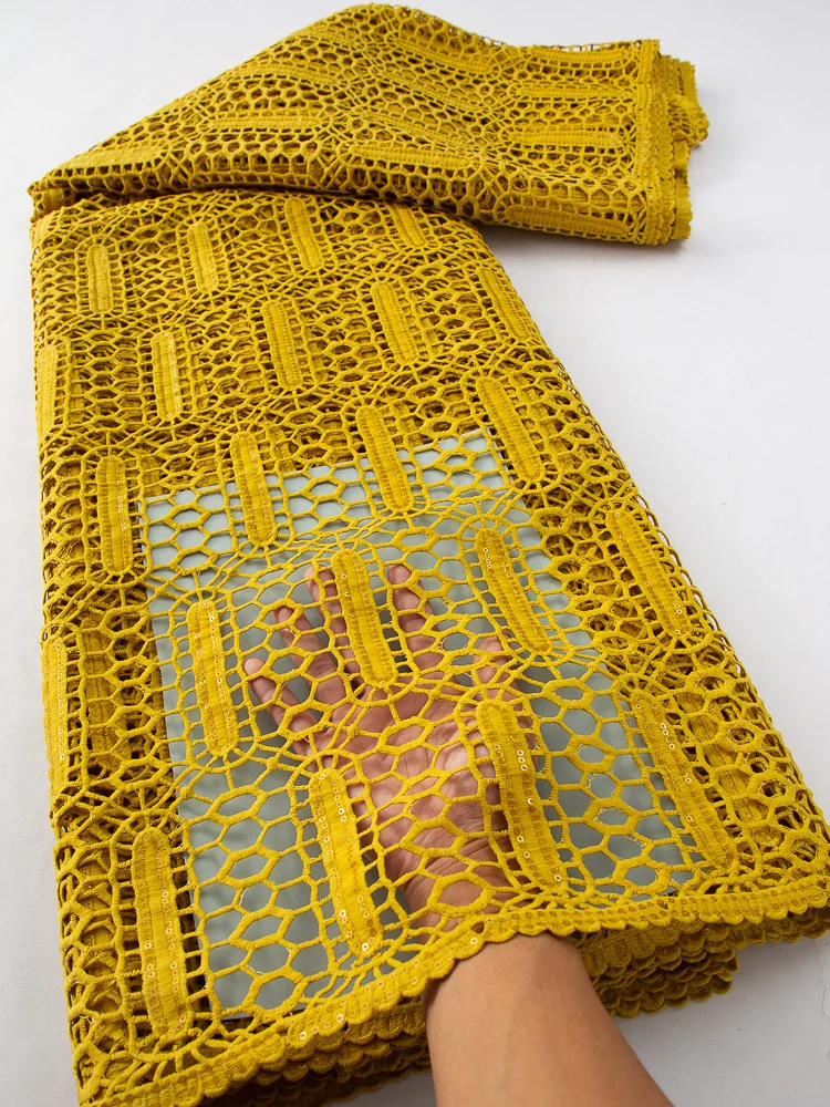 Kalume африканская кружевная ткань, последняя высокое качество, нигерийская ткань Kuduwe, 5 ярдов для свадебных платьев