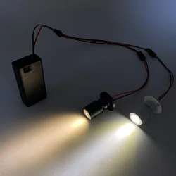 LED Battery  Box one tow two Mini 3V 1W Small Spotlight Handmade Box Display Counter model Spotlight Colour Small Bulb