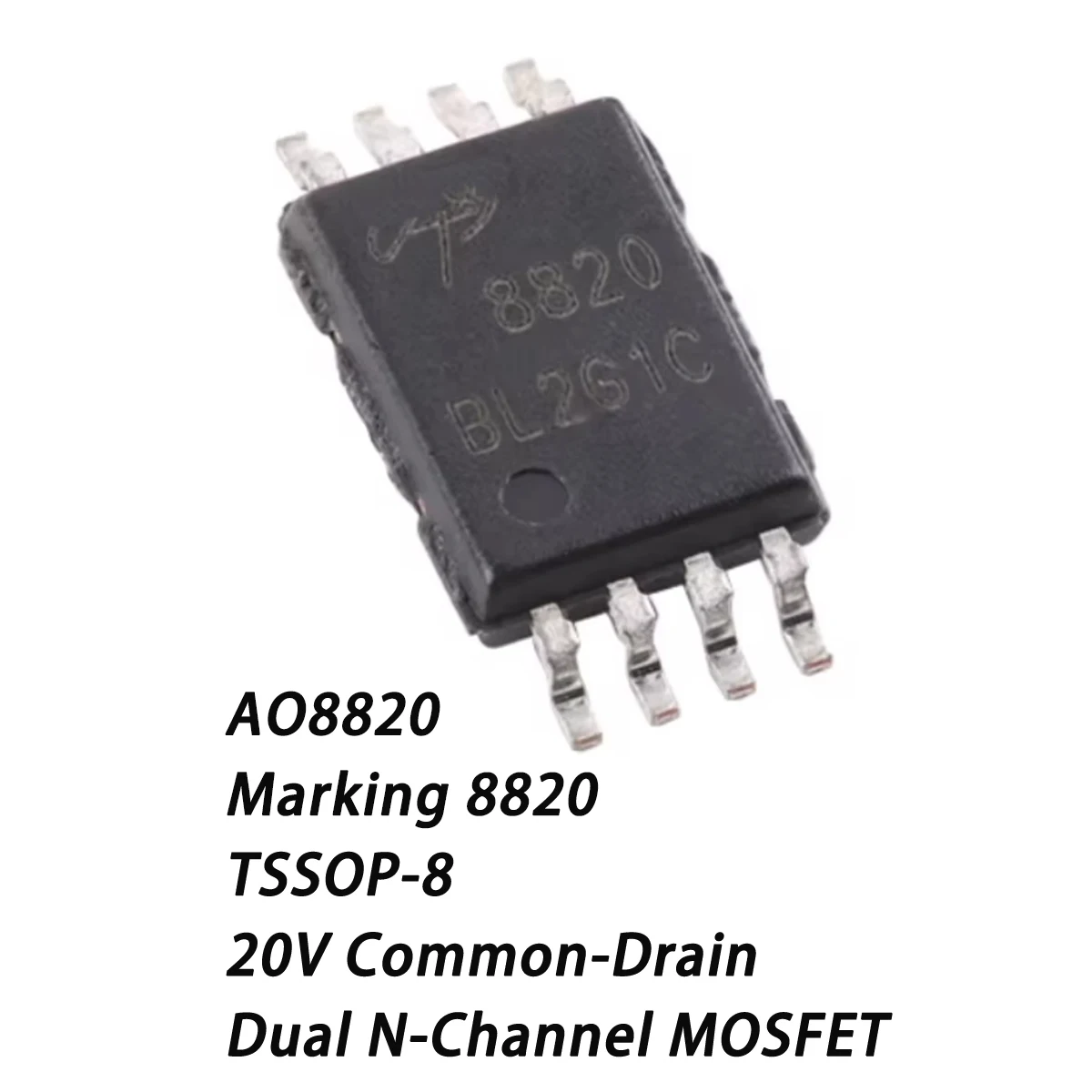 10PCS AO8820 Marking 8820 TSSOP-8 20V 30A 1.5W 7A 21mΩ 0.96W 2N-CH Dual N-channel NEW Original Field-Effect Transistor MOSFETs