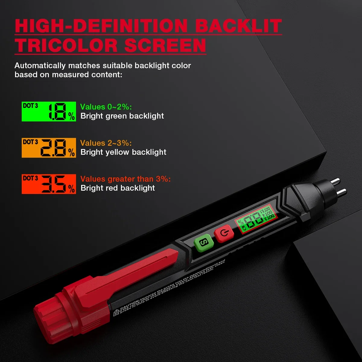 HABOTEST HT662 Brake Fluid Tester DOT3 DOT4 DOT5.1 Compatible Oil Content Analyzer Meter for Automotive Maintenance