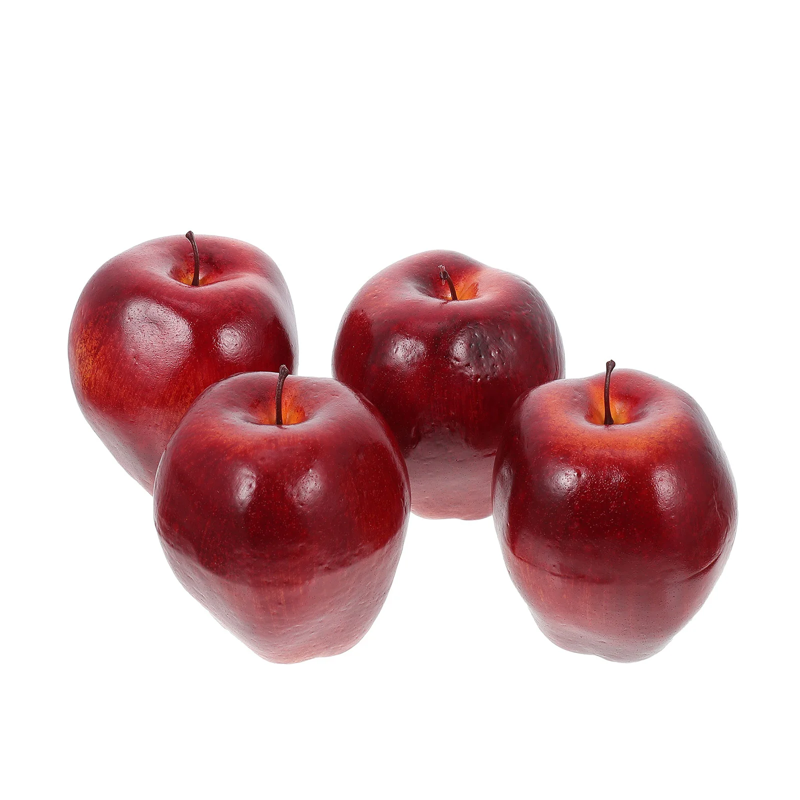 4 Pcs Artificial Simulation Fruit Model Decor Lifelike Decorations Fake Delicious Apples