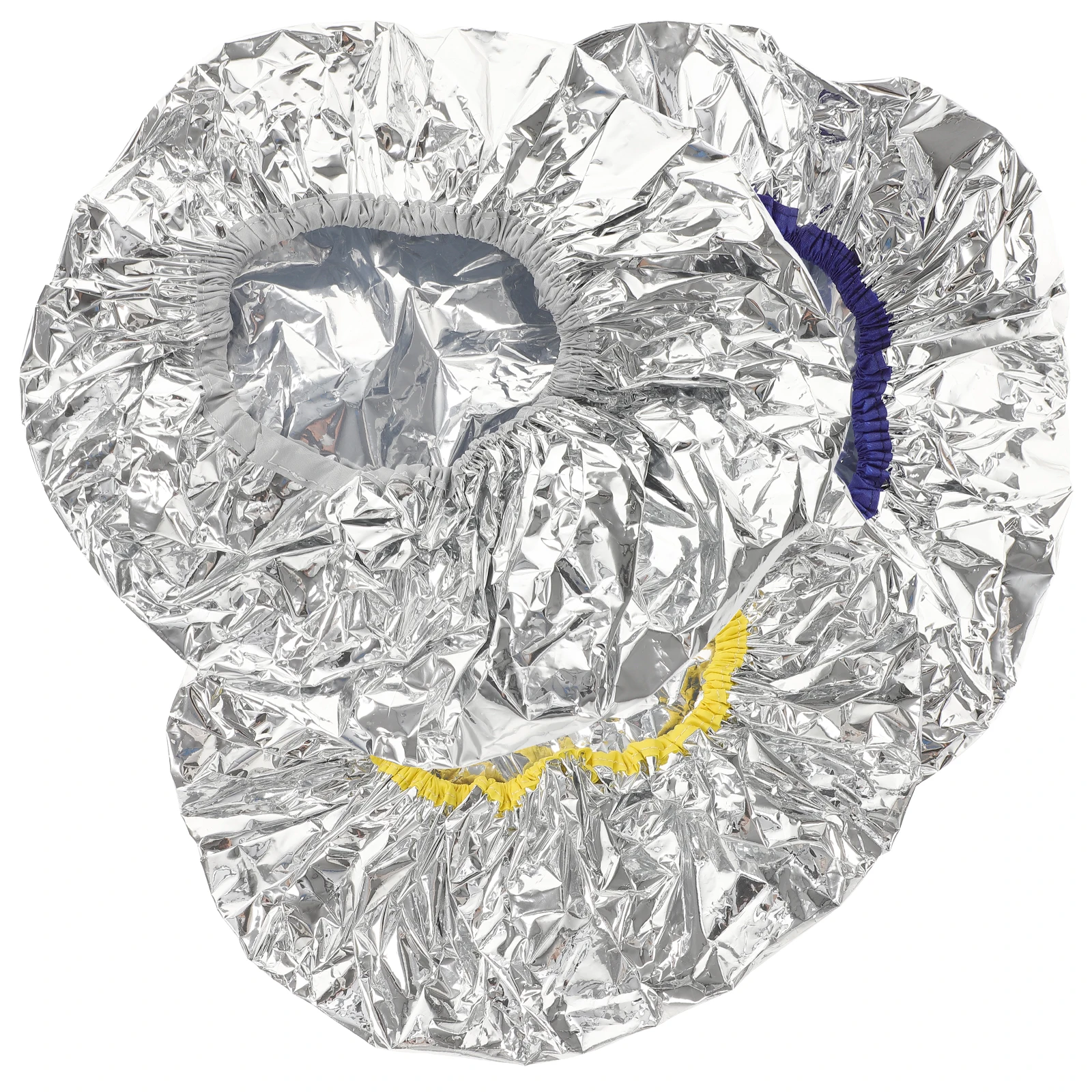 

3 Pcs Tin Foil Hair Processing Caps 30cm Random Color Elastic Design Non Electric Bath Spa Salon Deep Conditioning Treatment