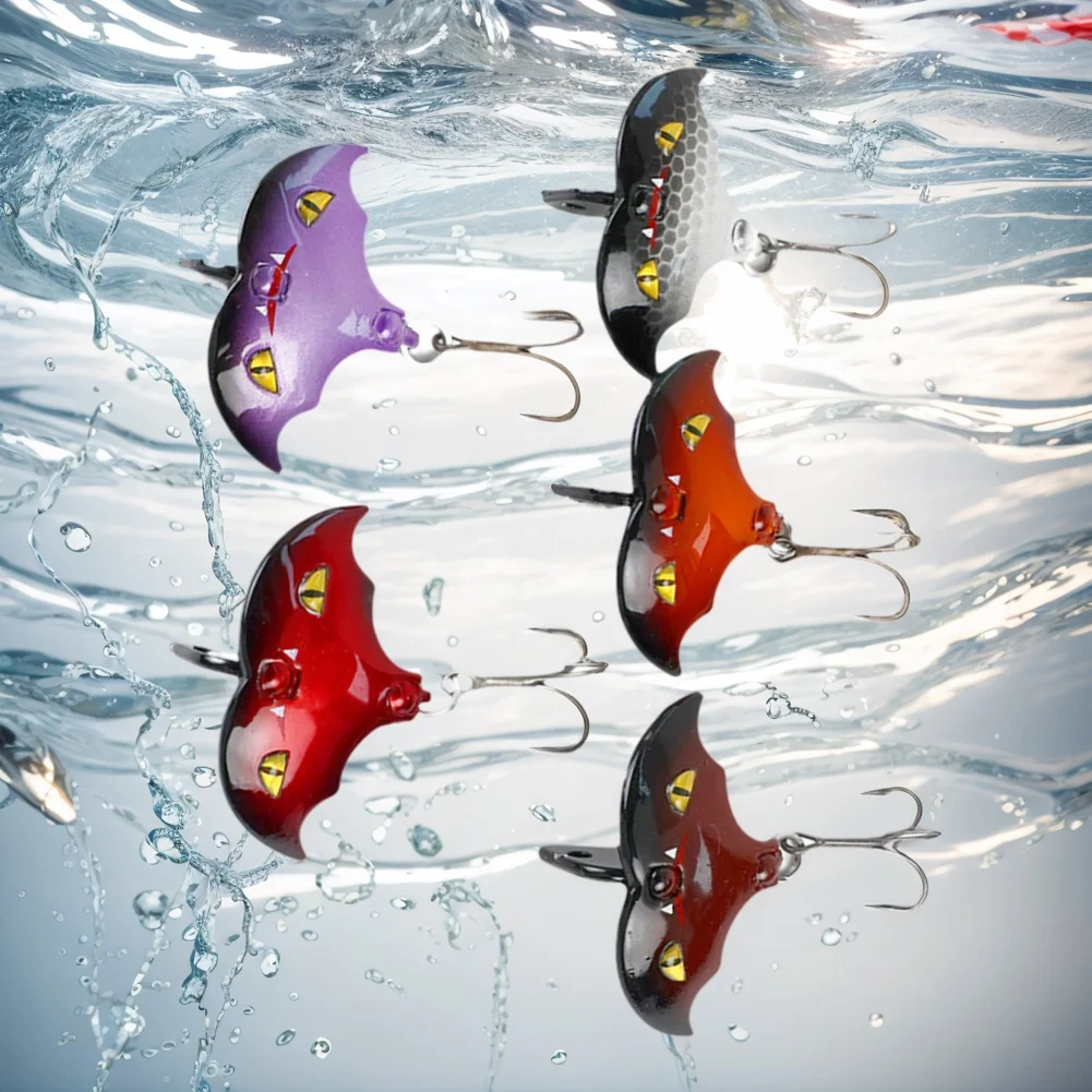 5 قطعة/صندوق الصيد السحر بيونيك الخفافيش الطعوم الاصطناعي الطعم سويم الصيد الطعوم الصيد والعتاد